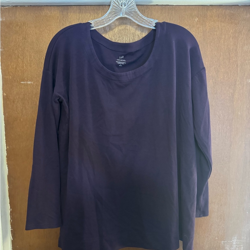 J. Jill Women's Navy Blue Long Sleeve Top